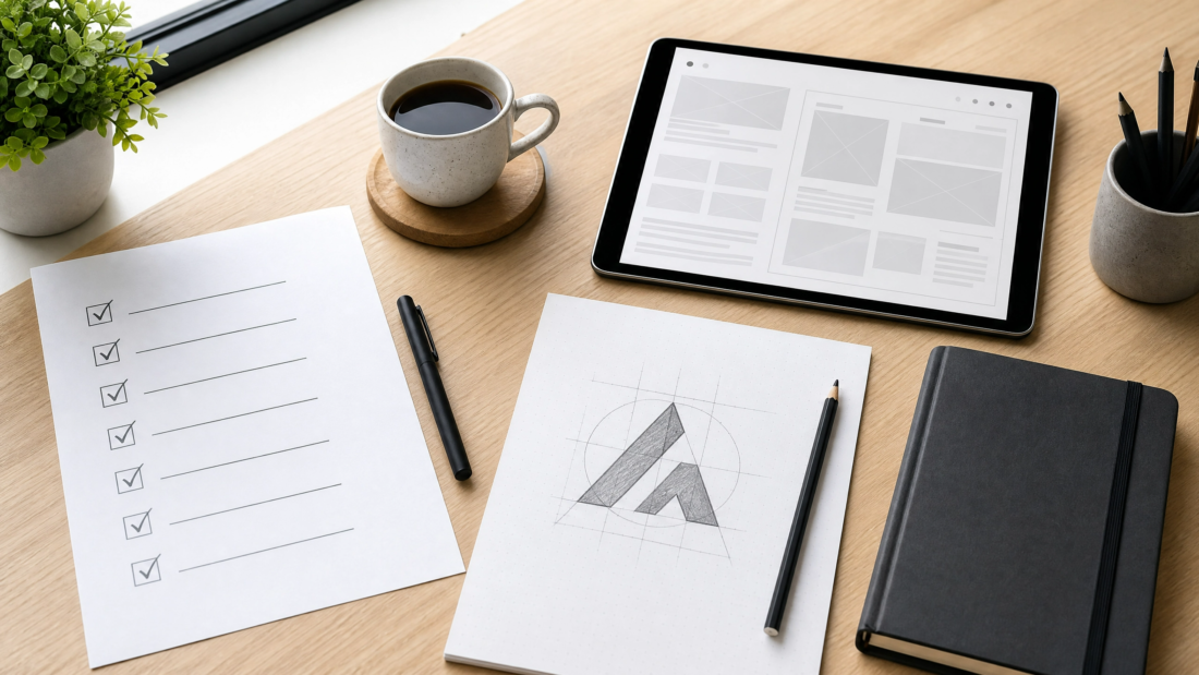 Checklist de itens para solicitar orçamento para site: informações do negócio, fotos, objetivos e referências visuais